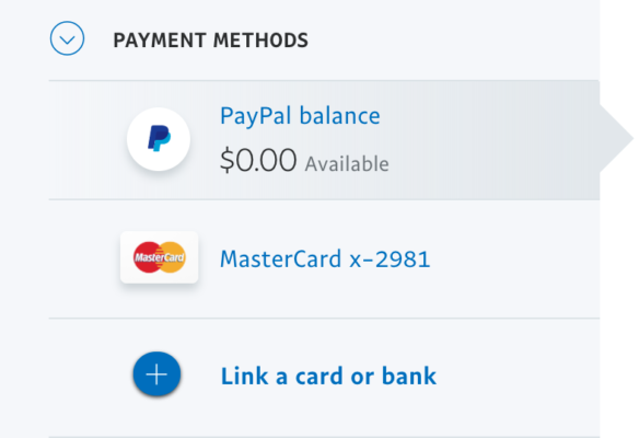 link your credit or debit card to paypal